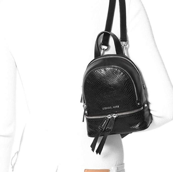 FOUND Michael Kors Rhea mini python backpack - Picture 2 of 2